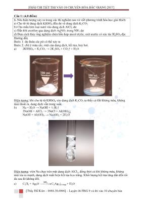 Đề thi vào Lớp 10 THPT chuyên Bắc Giang môn H