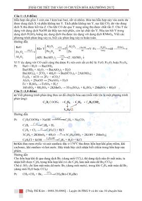 Đề thi vào Lớp 10 THPT chuyên Hải Phòng môn H
