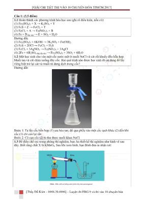 Đề thi vào Lớp 10 THPT chuyên Hóa học Thành p