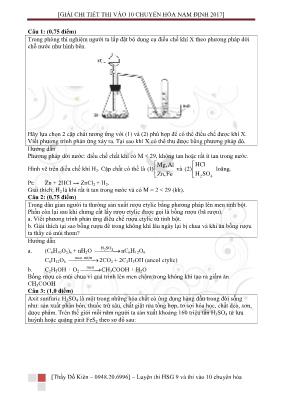 Đề thi vào Lớp 10 THPT chuyên Hóa học tỉnh Na