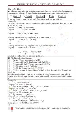 Đề thi vào Lớp 10 THPT chuyên Hóa học tỉnh Ph