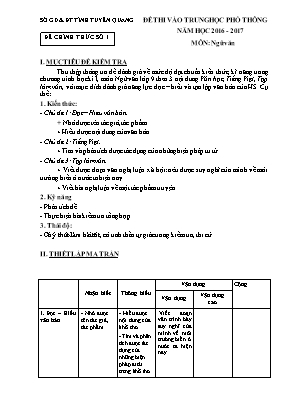 Đề thi vào Lớp 10 THPT môn Ngữ văn - Đề 1 - N