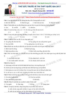 Đề thử sức trước kỳ thi THPT Quốc gia môn Sinh học năm 2017 - Đề 01 - Nguyễn Quang Anh