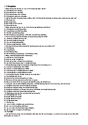 Đề trắc nghiệm tổng hợp Vật lý Lớp 6