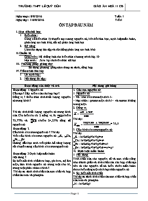 Gián án Hóa học Lớp 11 - Chương trình cả năm