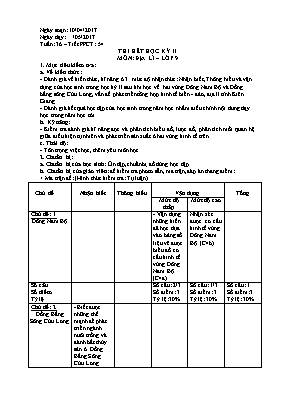 Giáo án Địa lý Lớp 9 - Tiết 54: Thi hết học k
