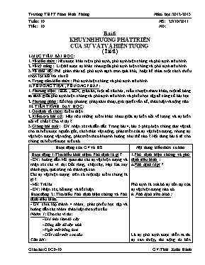 Giáo án Giáo dục công dân Lớp 11 - Bài 6: Khu