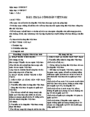 Giáo án Giáo dục công dân Lớp 6 - Tiết 1 đến 
