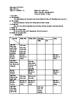Giáo án Giáo dục công dân Lớp 8 - Tiết 35: Kiểm tra học kỳ II - Năm học 2016-2017