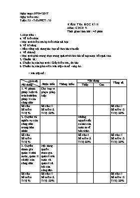 Giáo án Giáo dục công dân Lớp 9 - Tiết 35: Ki