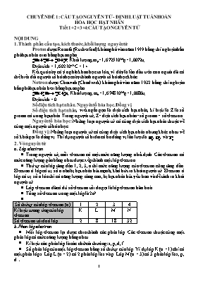 Giáo án Học sinh giỏi Hóa học Lớp 10