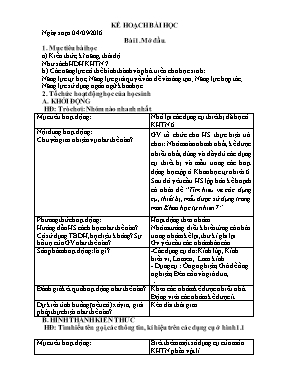 Giáo án Khoa học tự nhiên Lớp 7 - Tiết 1 đến 33 - Năm học 2016-2017