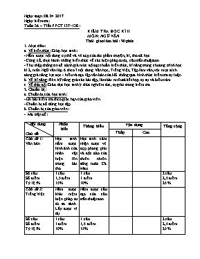 Giáo án Ngữ văn Lớp 6 - Tiết 137+138: Kiểm tr