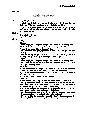 Giáo án Ngữ văn Lớp 9 - Tiết 132: Kiểm tra về
