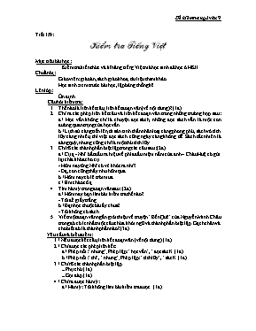 Giáo án Ngữ văn Lớp 9 - Tiết 159: Kiểm tra Ti