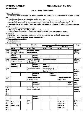 Giáo án Sinh học Lớp 7 - Tiết 67: Kiểm tra họ