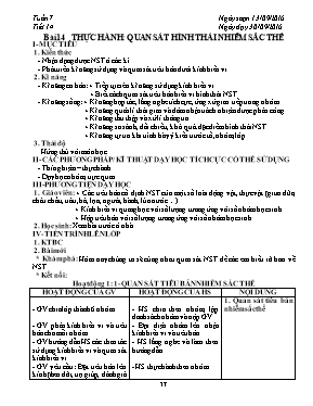 Giáo án Sinh học Lớp 9 - Tiết 14: Thực hành Quan sát hình thái nhiễm sắc thể - Năm học 2016-2017
