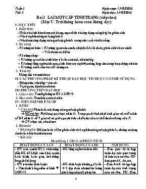 Giáo án Sinh học Lớp 9 - Tiết 3: Lai một cặp