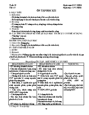 Giáo án Sinh học Lớp 9 - Tiết 35: Ôn tập học 