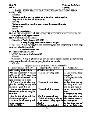 Giáo án Sinh học Lớp 9 - Tiết 38: Thực hành T