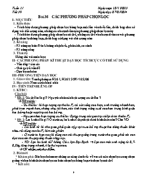 Giáo án Sinh học Lớp 9 - Tiết 39: Các phương 