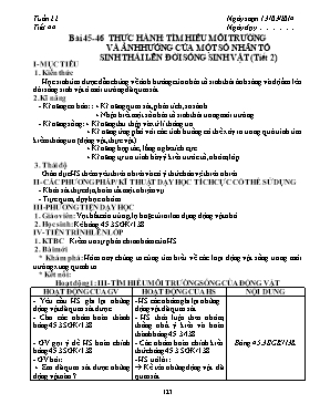 Giáo án Sinh học Lớp 9 - Tiết 44: Thực hành T