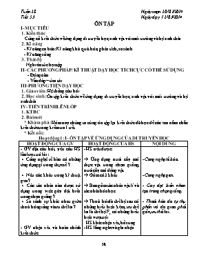 Giáo án Sinh học Lớp 9 - Tiết 53: Ôn tập - Nă