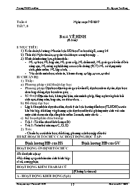 Giáo án Tin học Lớp 8 - Bài 4: Vẽ hình - Năm học 2017-2018