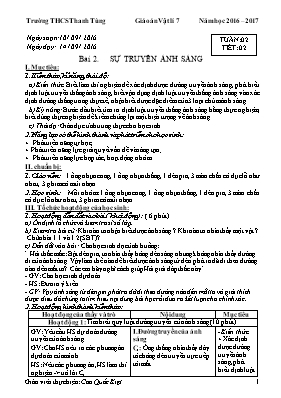 Giáo án Vật lý Lớp 7 - Tuần 2 - Năm học 2016-