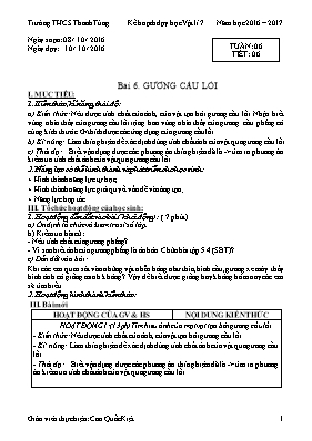 Giáo án Vật lý Lớp 7 - Tuần 6 - Năm học 2016-2017