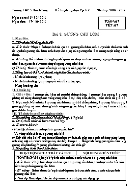 Giáo án Vật lý Lớp 7 - Tuần 7 - Năm học 2016-2017