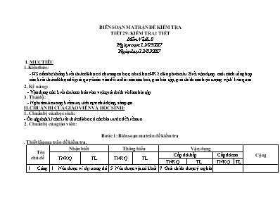 Giáo án Vật lý Lớp 8 - Tiết 29: Kiểm tra 1 ti