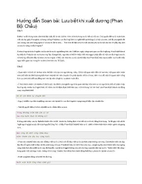 Hướng dẫn soạn bài: Lưu biệt khi xuất dương (