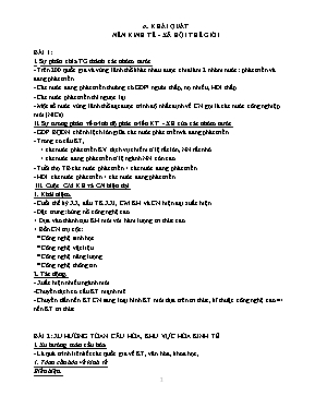 Kiến thức cơ bản Địa lý 11