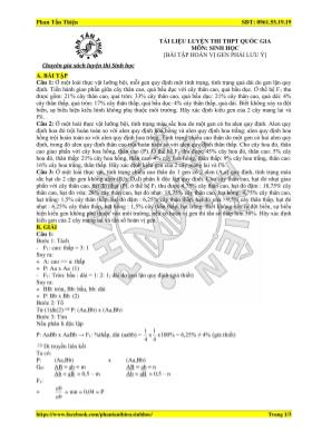 Một số bài tập hoán vị gen cực khó