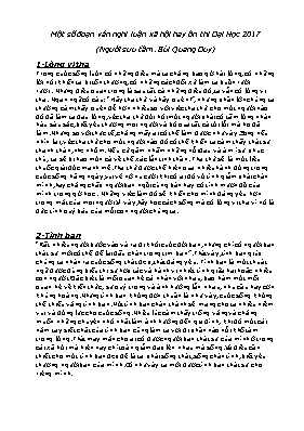 Một số đoạn văn nghị luận xã hội hay ôn thi Đ