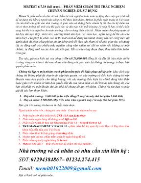 MRTEST 6.7.3S full crack – Phần mềm chấm thi 