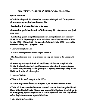 Phân tích lát cắt địa hình từ C-D (Tây Bắc và