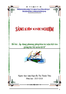 Sáng kiến kinh nghiệm Áp dụng phương pháp bàn