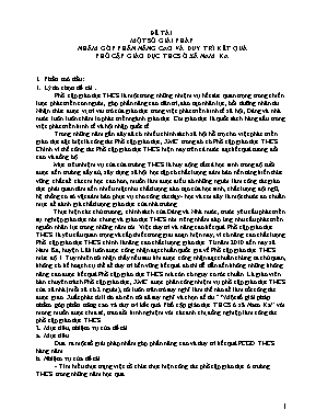 Sáng kiến kinh nghiệm Một số giải pháp nhằm góp phần nâng cao và duy trì kết quả Phổ cập giáo dục THCS ở xã Nam Ka