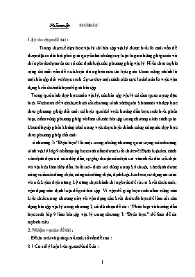 Sáng kiến kinh nghiệm Phân loại và hướng dẫn học sinh Lớp 9 làm bài tập Vật lý trong Chương I "Điện học"