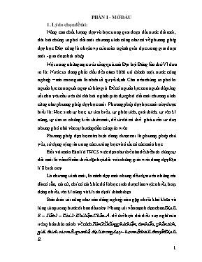 Sáng kiến kinh nghiệm Rèn kĩ năng phát hiện, tìm hiểu, phân tích, giải thích các mối quan hệ địa lí trong dạy – học một bài lí thuyết Địa lí 8