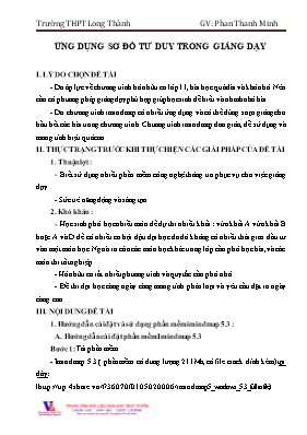 Sáng kiến kinh nghiệm Ứng dụng sơ đồ tư duy trong giảng dạy