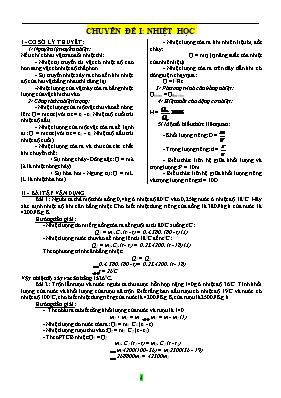 Tài liệu Bồi dưỡng học sinh giỏi môn Vật lý Khối 8