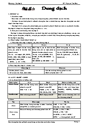Tài liệu Hóa học 11 - Chủ đề 1: Dung dịch