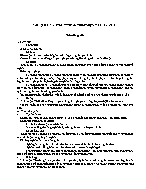 Tài liệu Khái quát kiến thức cơ bản Tiếng Việt - Tập làm văn Khối 9