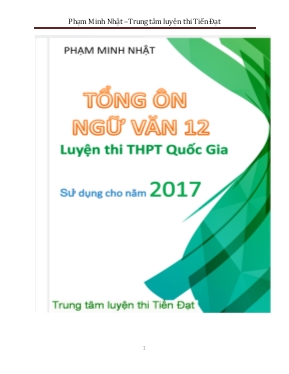 Tài liệu luyện thi THPT Quốc gia môn Ngữ văn