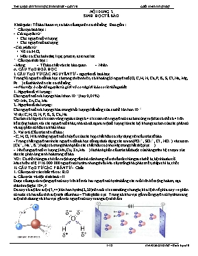 Tài liệu ôn thi học sinh giỏi môn Sinh học Lớ