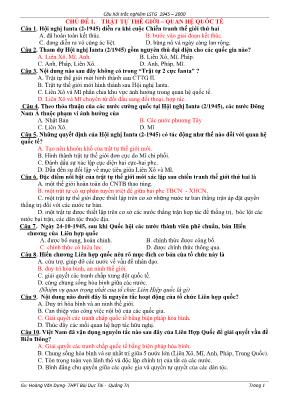 Tài liệu ôn thi THPT Quốc gia môn Lịch sử - C