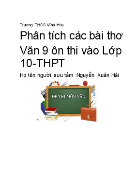 Tài liệu Phân tích các bài thơ Văn 9 ôn thi v
